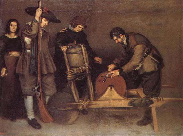 Antonio Puga The Knife Grinder oil painting image